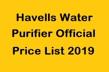 Water Purifier Price List